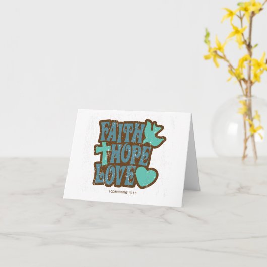 Inspirerend: Geloof, Hoop en Liefde Blank Kaart (Gele Bloem)