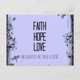 Inspirerend Geloof Hoop Liefde Bijbelvers Briefkaart