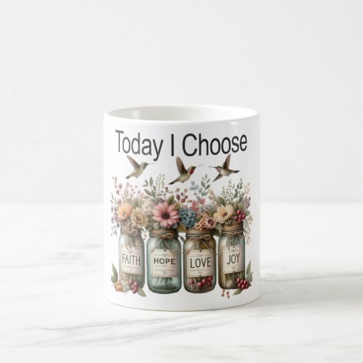 Inspirerend Geloof Hoop Liefde Joy Jars Koffiemok (Center)