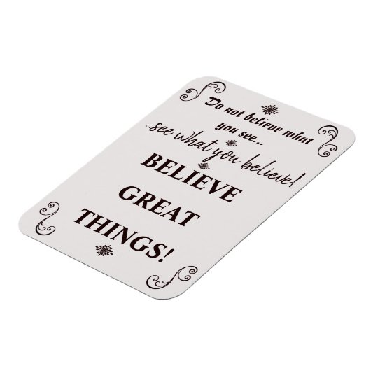 Inspirerend geloof in het citaat van geweldige din magneet (Linkerzijde)