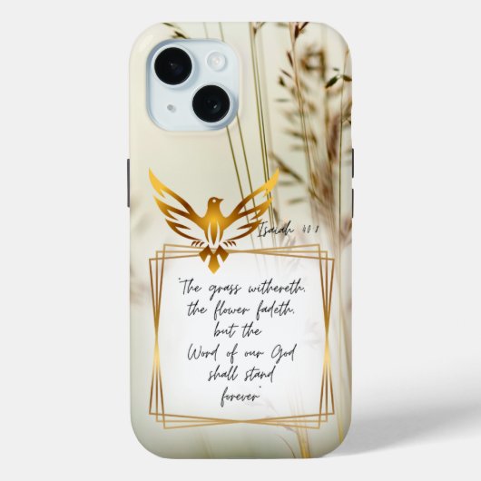 Inspirerend Geloof Natuur Gras Goud Duif Case-Mate iPhone Case (Achterkant)