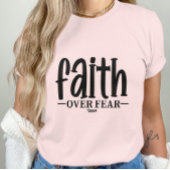 Inspirerend geloof over angst-religieus geschenk t-shirt