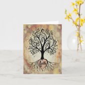 Inspirerend Geloofsboom Sympathie Modern Kaart (Gele Bloem)