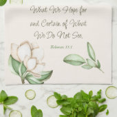 Inspirerend Geloofsgeschrift Magnolia Flowers Theedoek (Gevouwen)