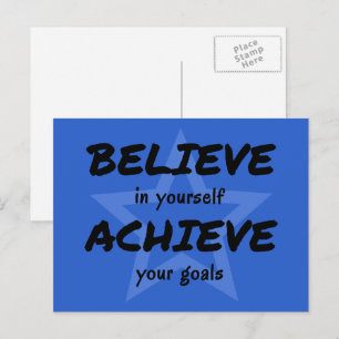 Inspirerend geloven in uzelf-typografie briefkaart