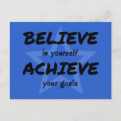 Inspirerend geloven in uzelf-typografie briefkaart (Voorkant)