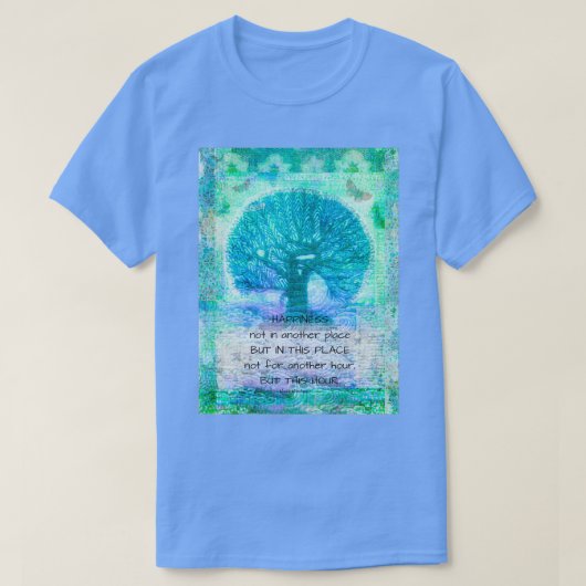 Inspirerend geluk citaat Walt Whitman T-shirt (Design voorkant)