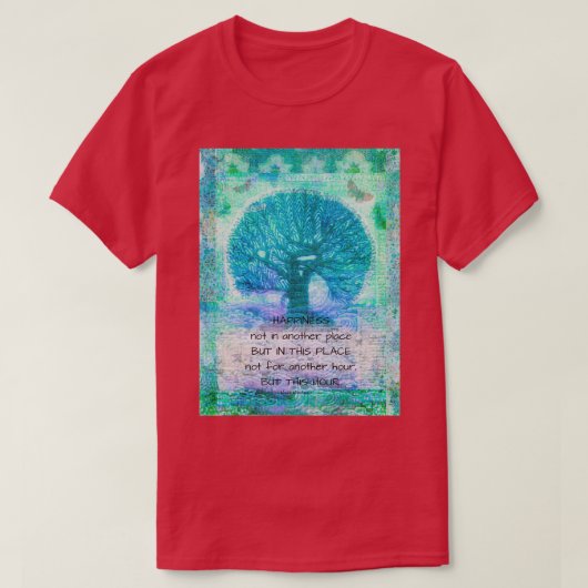 Inspirerend geluk citaat Walt Whitman T-shirt (Design voorkant)