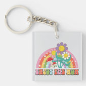 Inspirerend Geniet van de Nu Wordart Sleutelhanger (voorkant)