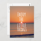 Inspirerend Geniet van het citaat voor kleine ding Briefkaart (Voorkant / Achterkant)