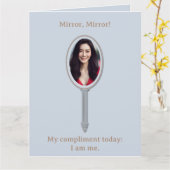 Inspirerend gepersonaliseerde foto hand spiegel bl kaart (Gele Bloem)