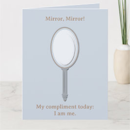 Inspirerend gepersonaliseerde foto hand spiegel bl kaart