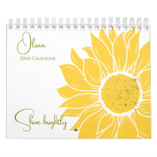 Inspirerend gepersonaliseerde Shine Brightgirl Kalender