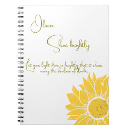 Inspirerend gepersonaliseerde Shine Brightgirl Notitieboek