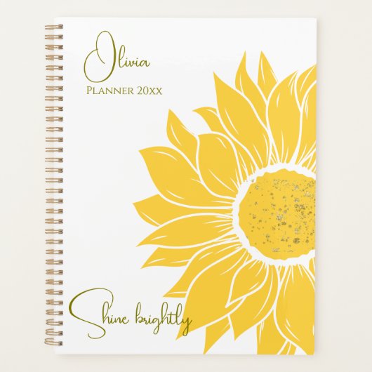 Inspirerend gepersonaliseerde Shine Brightgirl Planner (Voorkant)