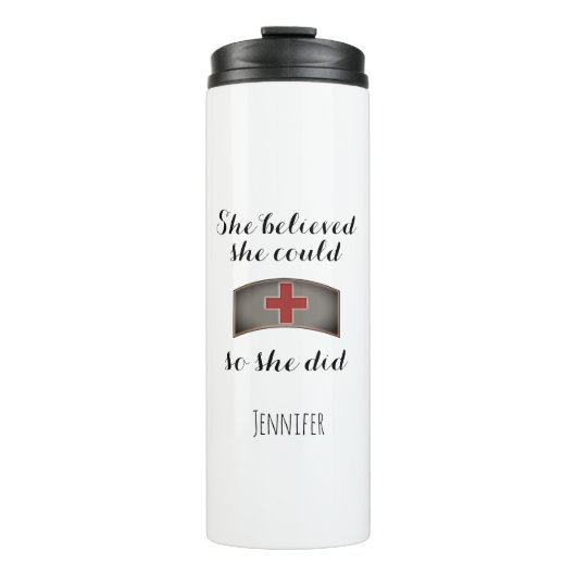 Inspirerend gepersonaliseerde thermische getumbler thermosbeker (Voorkant)