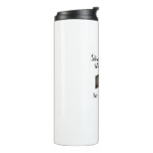 Inspirerend gepersonaliseerde thermische getumbler thermosbeker (Gedraaid links)