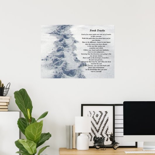 Inspirerend geschenken, verse sporen poster (Thuiskantoor)