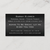 Inspirerend gestroomlijnde metalen Visitekaartjes (Achterkant)