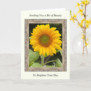 Inspirerend Get Well Card met Gellow Sunflower Kaart