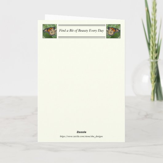 Inspirerend Get Well Card met Monarch Butterfly Kaart (Achterkant)