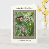 Inspirerend Get Well Card met Monarch Butterfly Kaart (Gele Bloem)