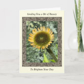 Inspirerend Get Well Card met Young Sunflower Kaart (Voorkant)