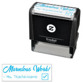 Inspirerend "Geweldig werk!" Markerend Gum Stempel (In situ)