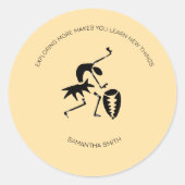 Inspirerend, Geweldige silhouetdanser Ronde Sticker (Voorkant)