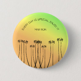 Inspirerend, Geweldige tropische zomer Ronde Button 5,7 Cm