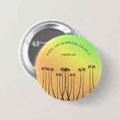 Inspirerend, Geweldige tropische zomer Ronde Button 5,7 Cm (Voorkant /achterkant)