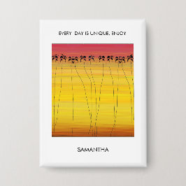 Inspirerend, Geweldige zomerkokospalmen Button