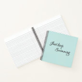 Inspirerend gewoon door te zwemmen notitieboek (Binnen)