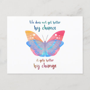 Inspirerend Gezegde Butterfly Motivation Quote Briefkaart