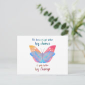Inspirerend Gezegde Butterfly Motivation Quote Briefkaart (Staand voorkant)