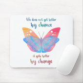 Inspirerend Gezegde Butterfly Motivation Quote Muismat (Met muis)