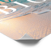 Inspirerend Gezegde Dream Big Tropical Beach Poster (Hoek)