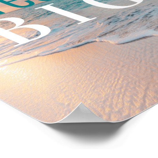 Inspirerend Gezegde Dream Big Tropical Beach Poster (Hoek)