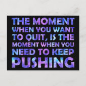 Inspirerend Gezegde Galaxy Waterverf Overlay Briefkaart (Voorkant)