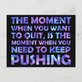 Inspirerend Gezegde Galaxy Waterverf Overlay Briefkaart