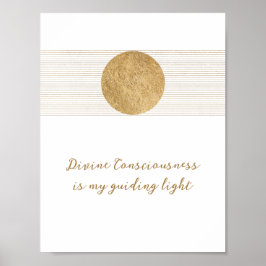 Inspirerend Gezegde Golden Sun Spiritueel Poster