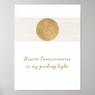 Inspirerend Gezegde Golden Sun Spiritueel Poster