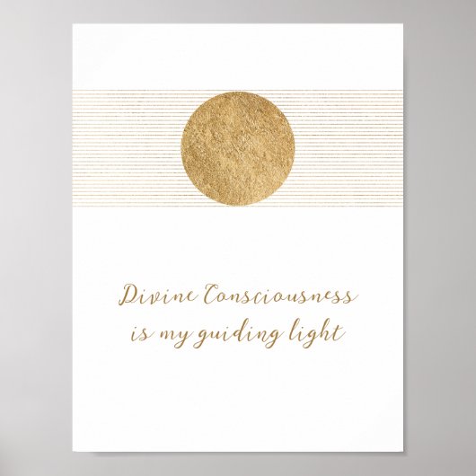 Inspirerend Gezegde Golden Sun Spiritueel Poster (Voorkant)