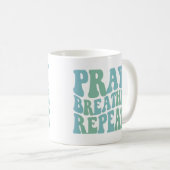 Inspirerend gezegde mok Bid Adem Herhaal (Voorkant rechts)