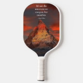 Inspirerend Gezegde Mount Everest Oranje Sunrise Pickleball Paddle (Achterkant)