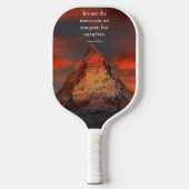 Inspirerend Gezegde Mount Everest Oranje Sunrise Pickleball Paddle (Voorkant)