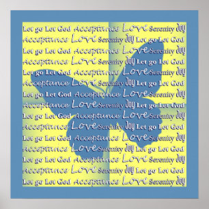 Inspirerend Gezegden Citaten blauw Poster vlinder