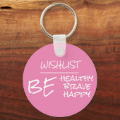 Inspirerend Gezondheidsprijs Roze Ronde Sleutelhan Sleutelhanger (Voorkant)