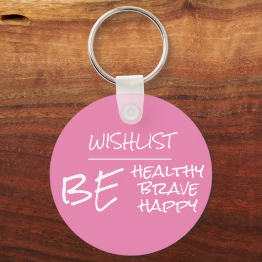 Inspirerend Gezondheidsprijs Roze Ronde Sleutelhan Sleutelhanger (Voorkant)