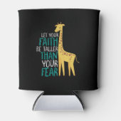 Inspirerend Giraffe Faith Taller dan Angst Blikjeskoeler (Voorkant)